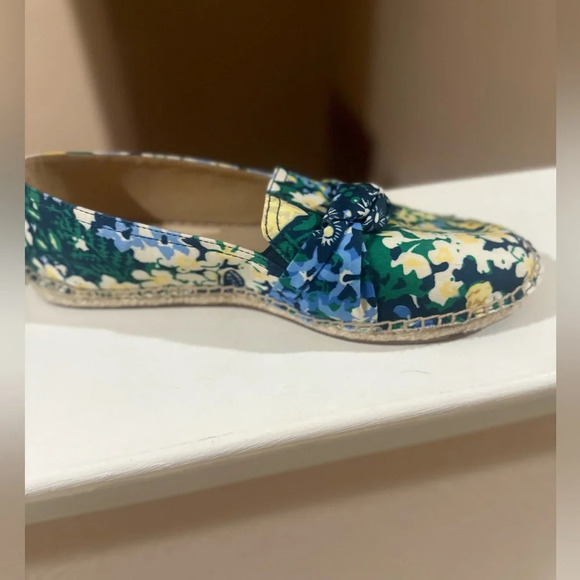 Women’s TALBOTS Izzy Knot Detail Espadrilles Blue Green. Size 8.5. - Picture 4 of 8